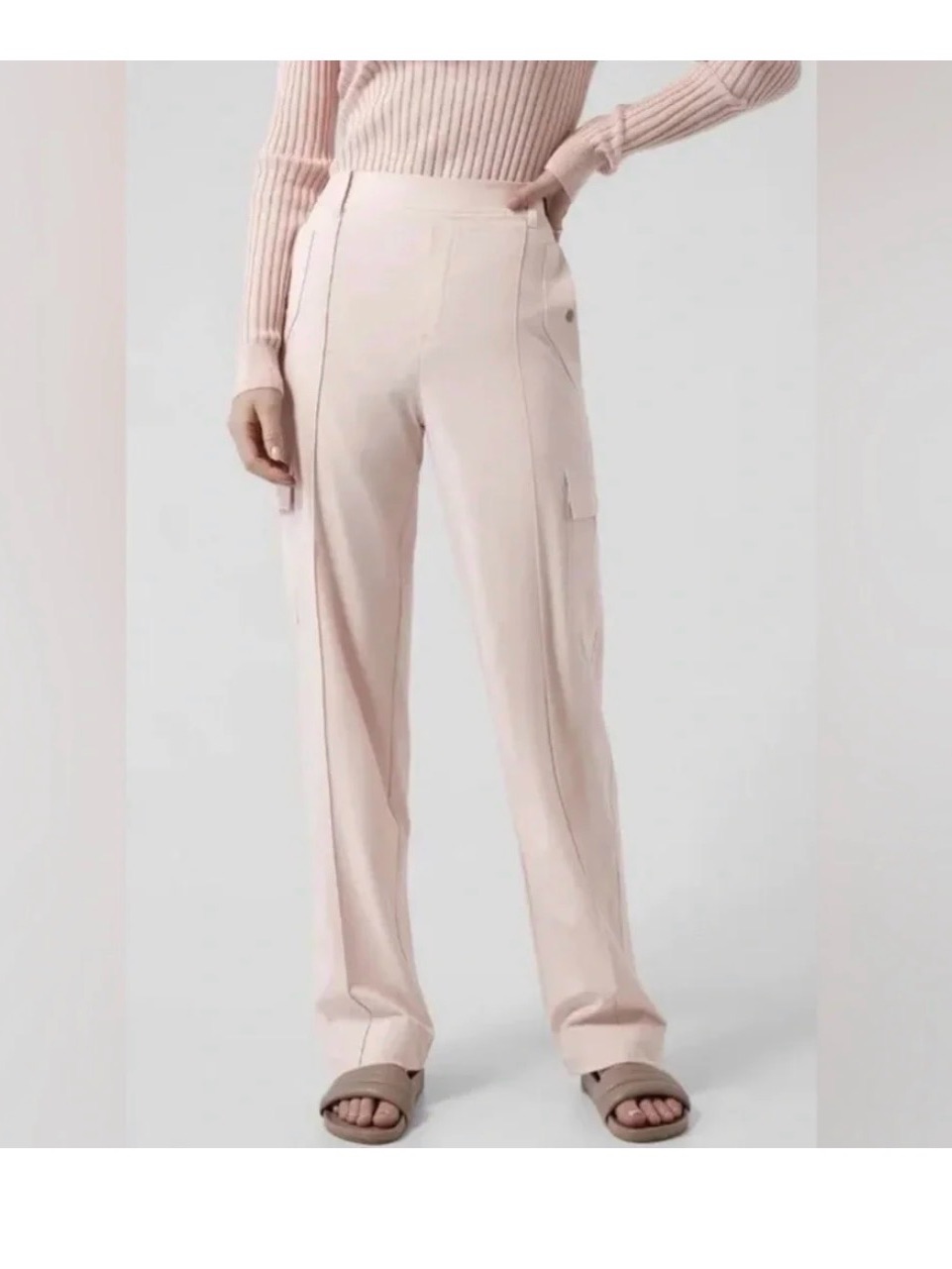 Athleta Orchid Pink Vienna Lightweight Cargo Pants With Pockets Sz 10